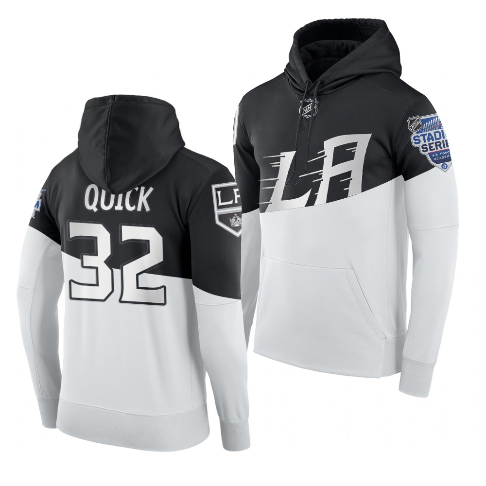 Adidas Los Angeles Kings #32 Jonathan Quick Men's 2020 Stadium Series White Black NHL Hoodie
